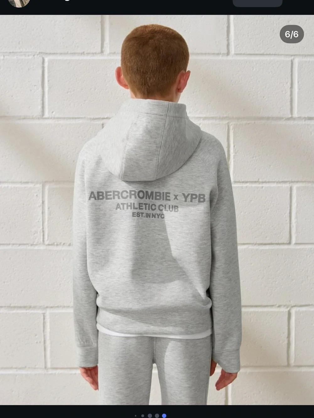 abercrombie kids Light Heather Gray Sweat Set